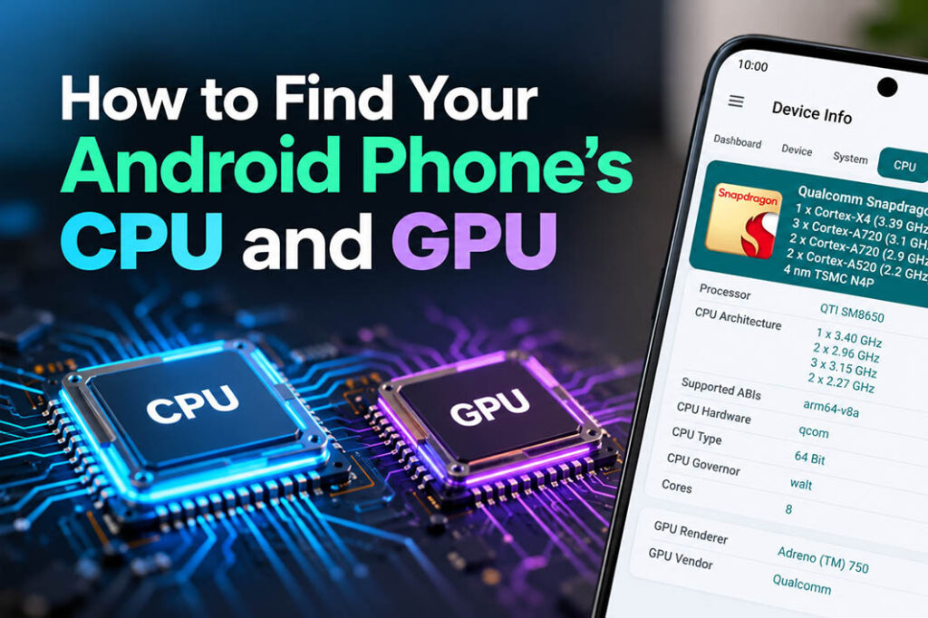 how to find CPU and GPU on Android